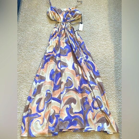 NWT ASTR the Label Sanger Dress in Purple Peach Swirl Size S - Picture 4 of 6